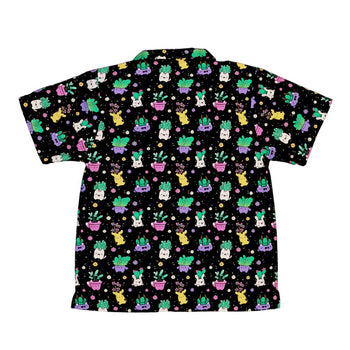 Happy Kawaii Plants Youth Hawaiian Shirt Geek Nerd 0925 Anime Botany Print
