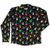 Happy Kawaii Plants Long Sleeve Button Up Shirt Geek Nerd 0925 adult sizing All Adult Button Up Shirts