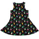 Happy Kawaii Plants Dress Geek Nerd 0925 Botany Print Design by Tobe Fonseca