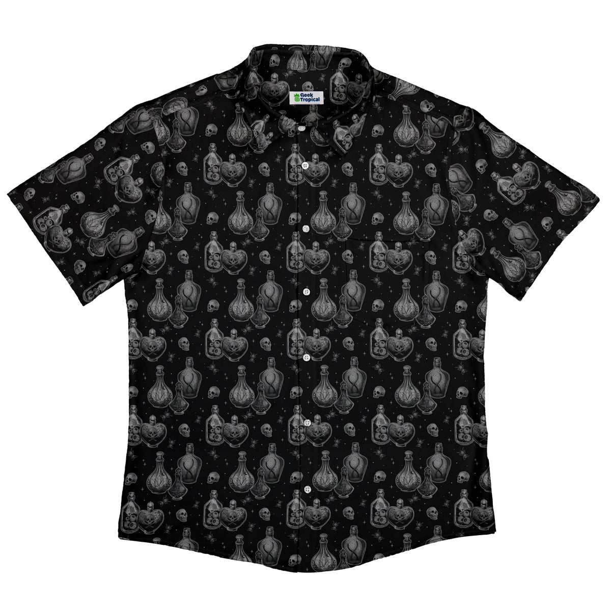 Haunted Hour Elixir Button Up Shirt Flat Front