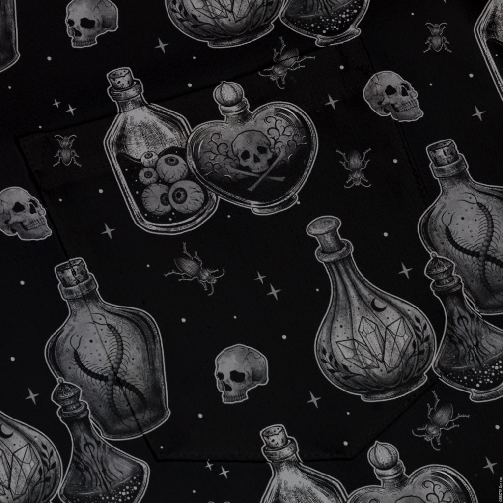 Haunted Hour Elixir Button Up Shirt Pocket