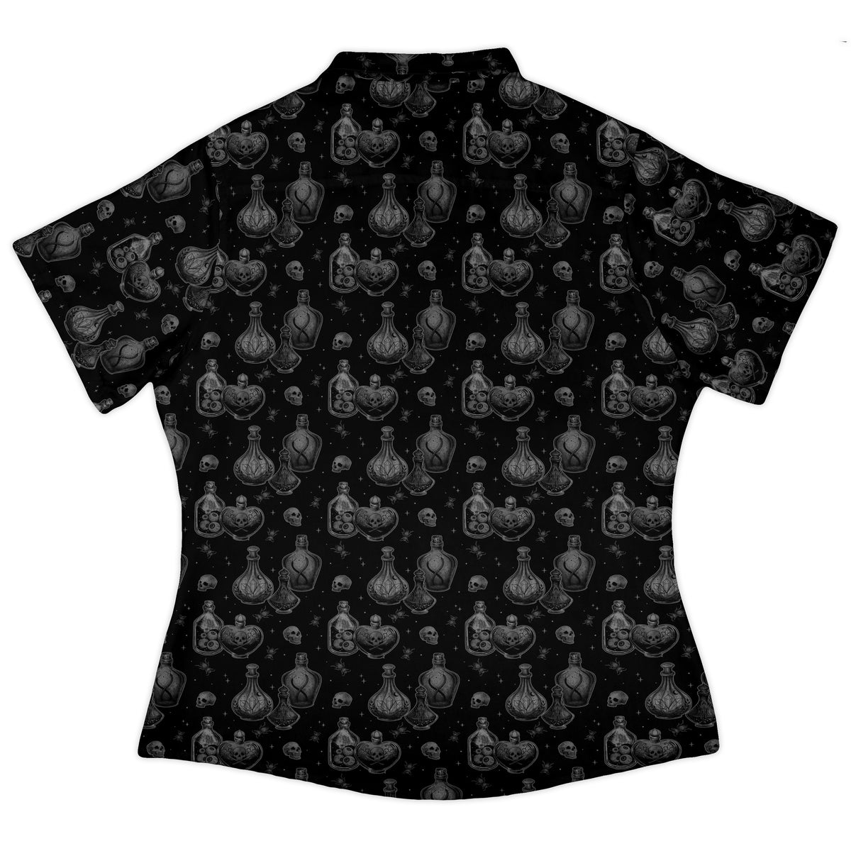 Haunted Hour Elixir Curvy Button Up Shirt womens back