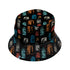 Haunted Manor Window Bucket Hat Gray Stitching