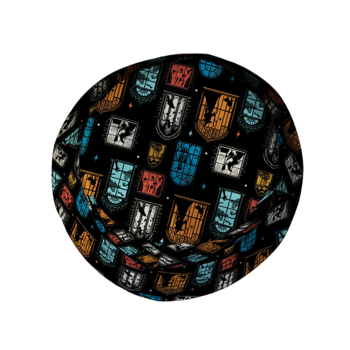 Haunted Manor Window Bucket Hat Top View