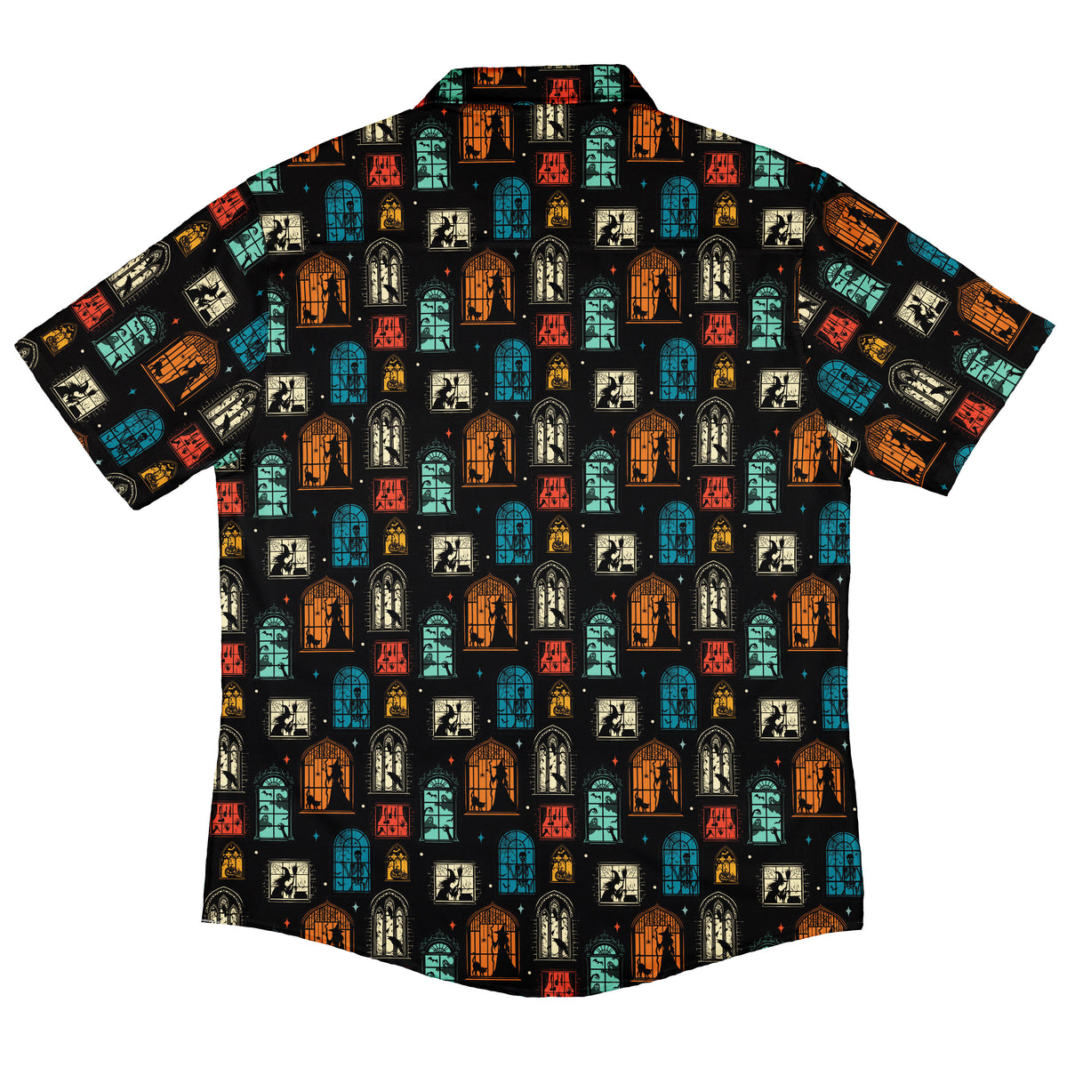 Haunted Manor Window Button Up Shirt Back