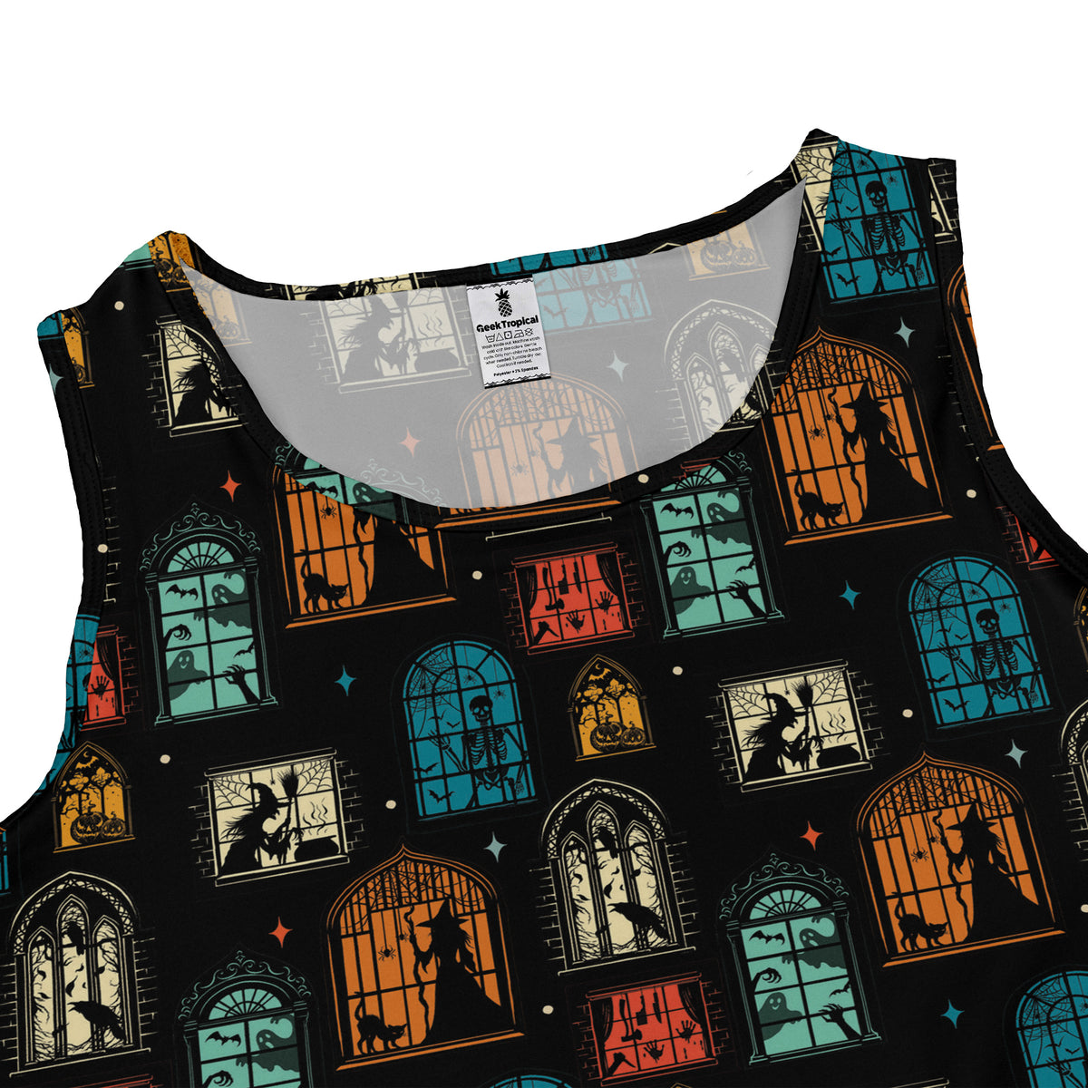 Haunted Manor Window Sleeveless Dress close front