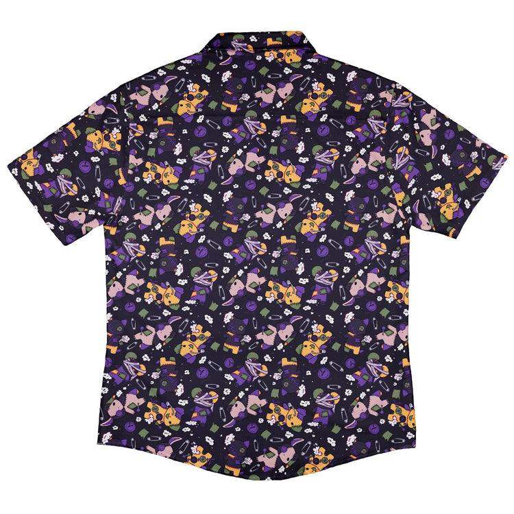 Haunted Plushies Button Up Shirt Geek Nerd 0925 adult sizing All Adult Button Up Shirts