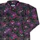 Hawaiian Blooms Space Long Sleeve Button Up Shirt Geek Nerd adult sizing Botany Print Designs by Nathan