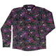Hawaiian Blooms Space Long Sleeve Button Up Shirt Geek Nerd adult sizing Botany Print Designs by Nathan