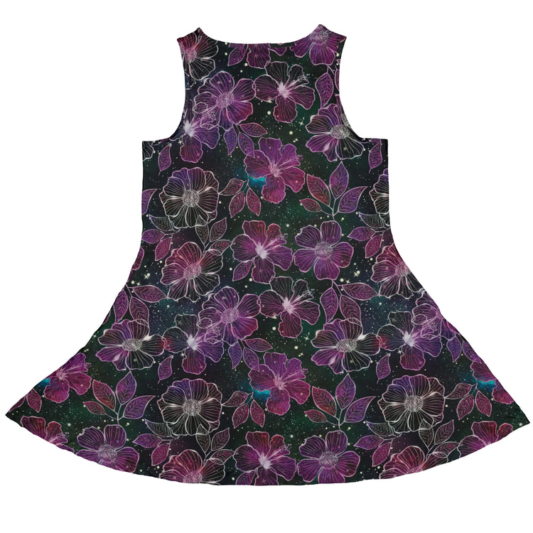 Hawaiian Blooms Space Sleeveless Dress
