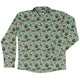 Hedge Hog Garden Adventures Long Sleeve Button Up Shirt Geek Nerd adult sizing animal patterns botany print