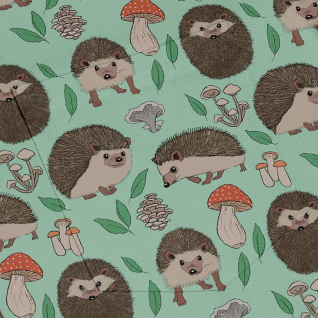 Hedge Hog Garden Adventures Long Sleeve Button Up Shirt Geek Nerd adult sizing animal patterns botany print