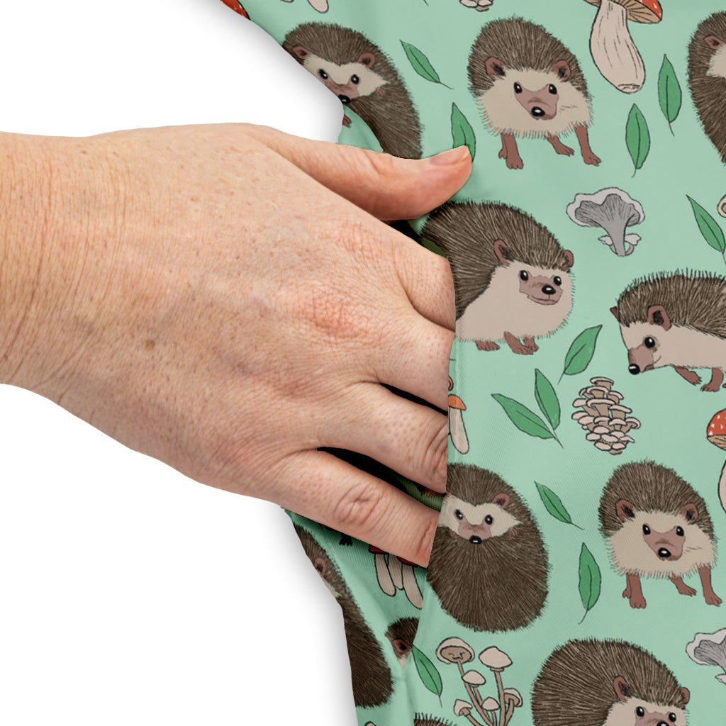 Hedge Hog Garden Adventures Dress Geek Nerd animal patterns botany print Design by Julie Kitzes