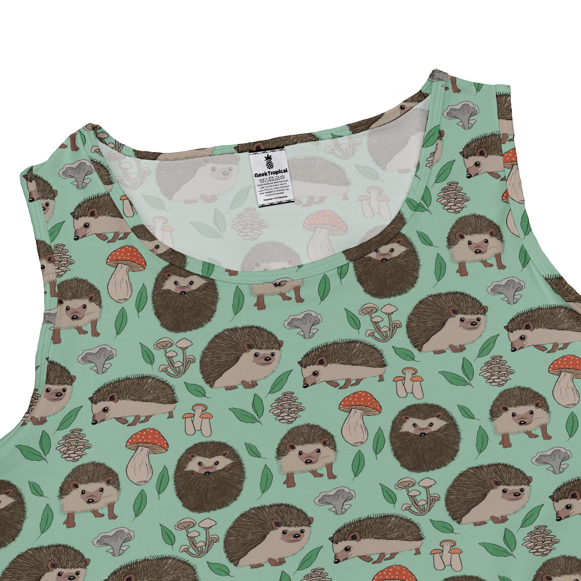 Hedge Hog Garden Adventures Dress Geek Nerd animal patterns botany print Design by Julie Kitzes