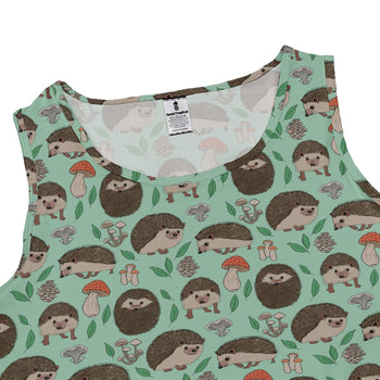 Hedge Hog Garden Adventures Dress Geek Nerd animal patterns botany print Design by Julie Kitzes