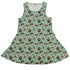 Hedge Hog Garden Adventures Dress Geek Nerd animal patterns botany print Design by Julie Kitzes