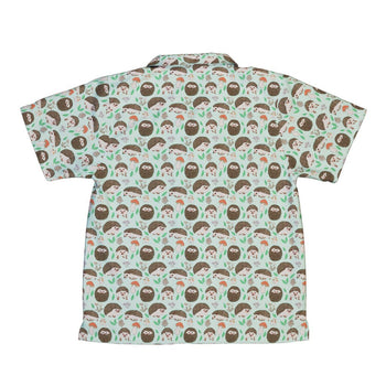 Hedge Hog Garden Adventures Youth Hawaiian Shirt Geek Nerd animal patterns botany print Design by Julie Kitzes