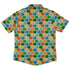 Hexagon Tile Board Game Button Up Shirt - adult sizing - board game print - Designs by Nathan