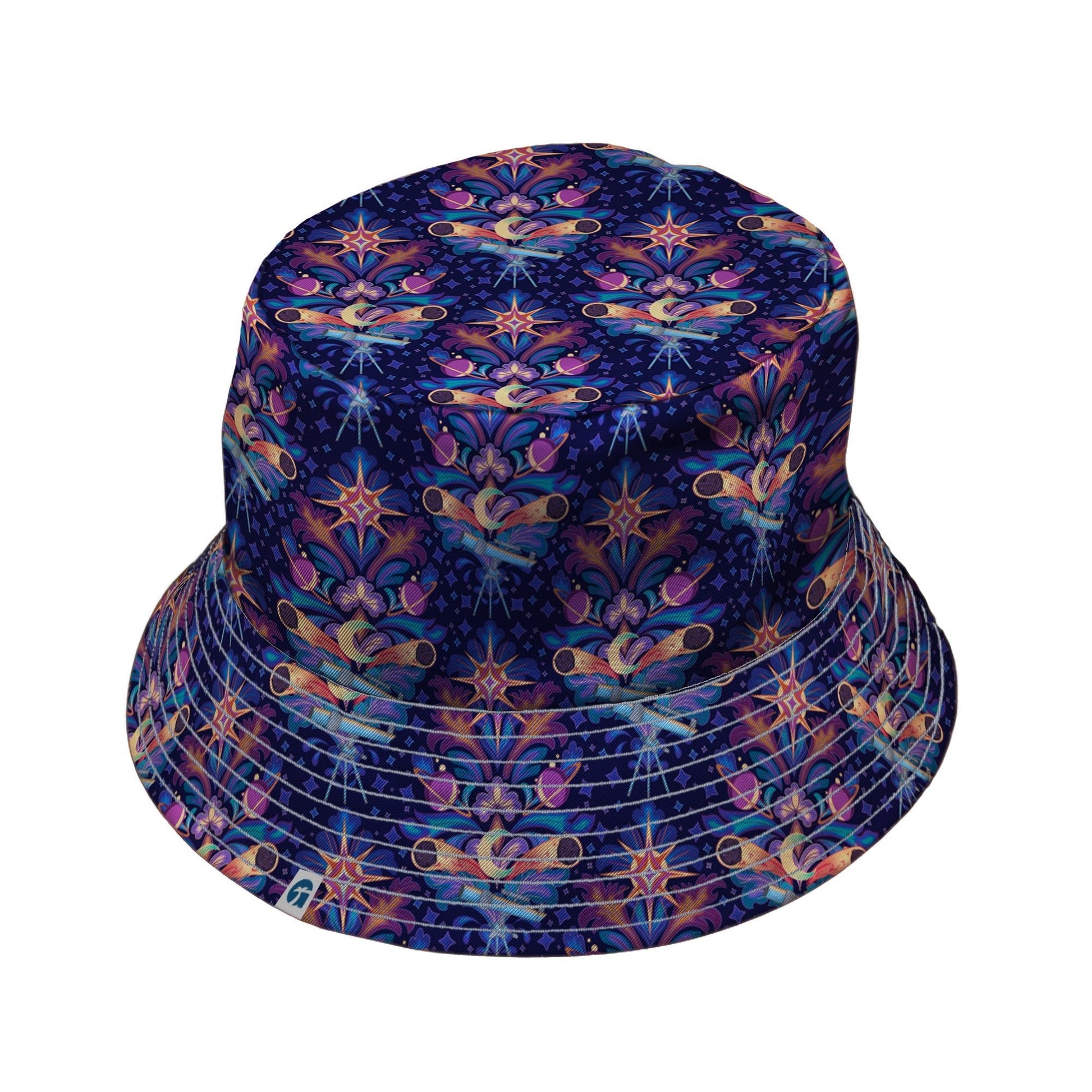 Hidden Astronomy Bucket Hat Geek Nerd Design by Brigid Ashwood lx - B outer space & astronaut print