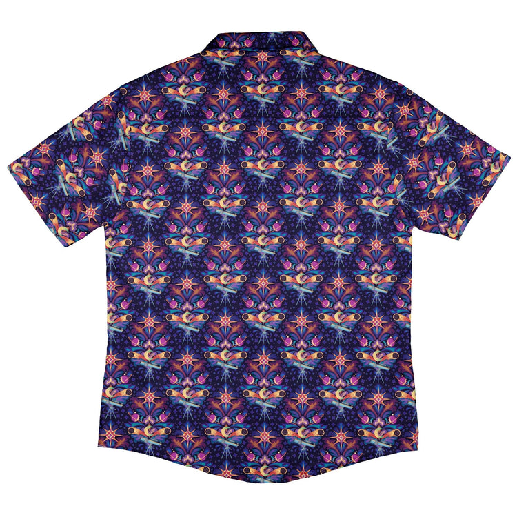 Hidden Astronomy Button Up Shirt Geek Nerd adult sizing Design by Brigid Ashwood outer space & astronaut print