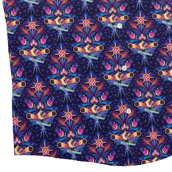 Hidden Astronomy Button Up Shirt Geek Nerd adult sizing Design by Brigid Ashwood outer space & astronaut print