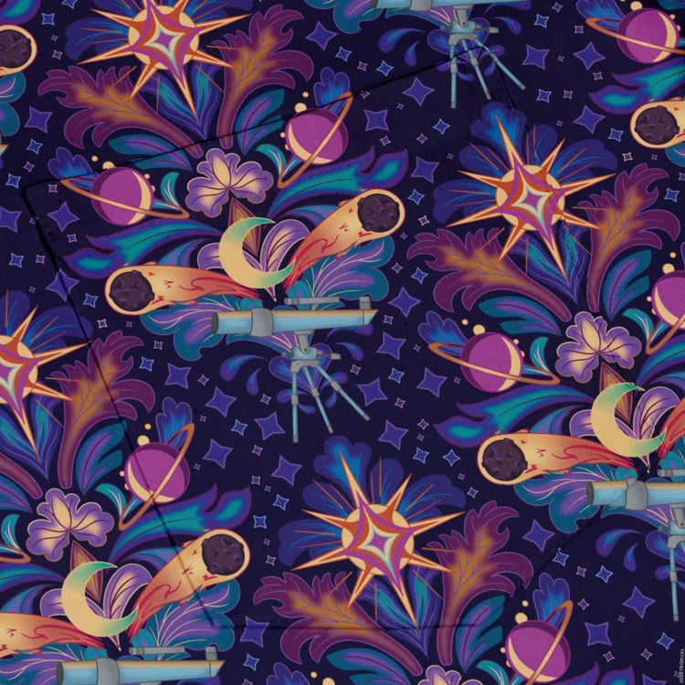 Hidden Astronomy Button Up Shirt Geek Nerd adult sizing Design by Brigid Ashwood outer space & astronaut print