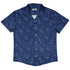 Hidden Garden Cats Blue Button Up Shirt Hawaiian Front
