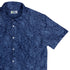 Hidden Garden Cats Blue Button Up Shirt Top Corner