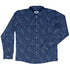 Hidden Garden Cats Blue Long Sleeve Button Up Shirt front