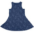 Hidden Garden Cats Blue Sleeveless Dress back