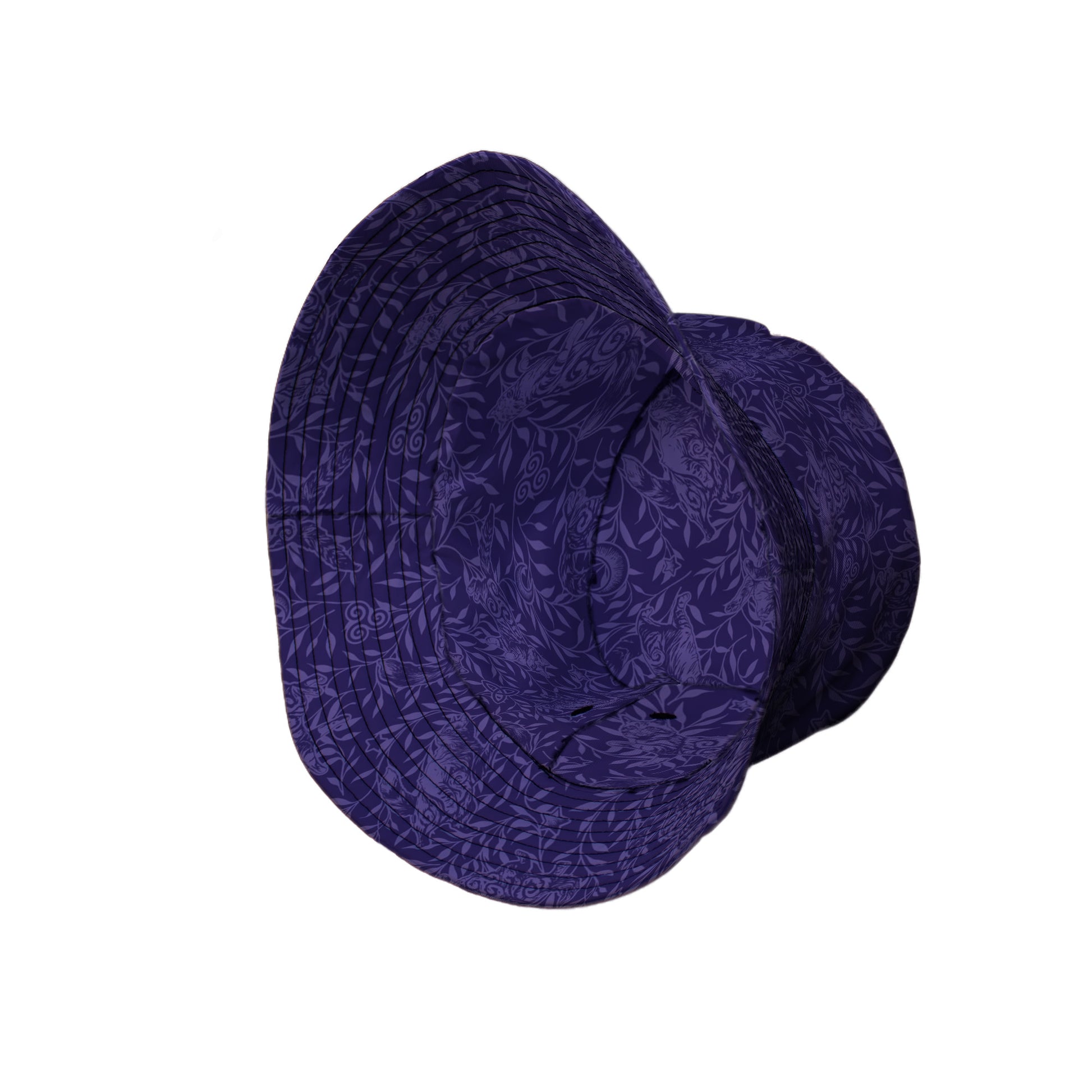 Hidden Garden Cats Lilac Bucket Hat Side View