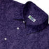 Hidden Garden Cats Lilac Button Up Shirt Neck