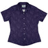 Hidden Garden Cats Lilac Curvy Button Up Shirt womens front