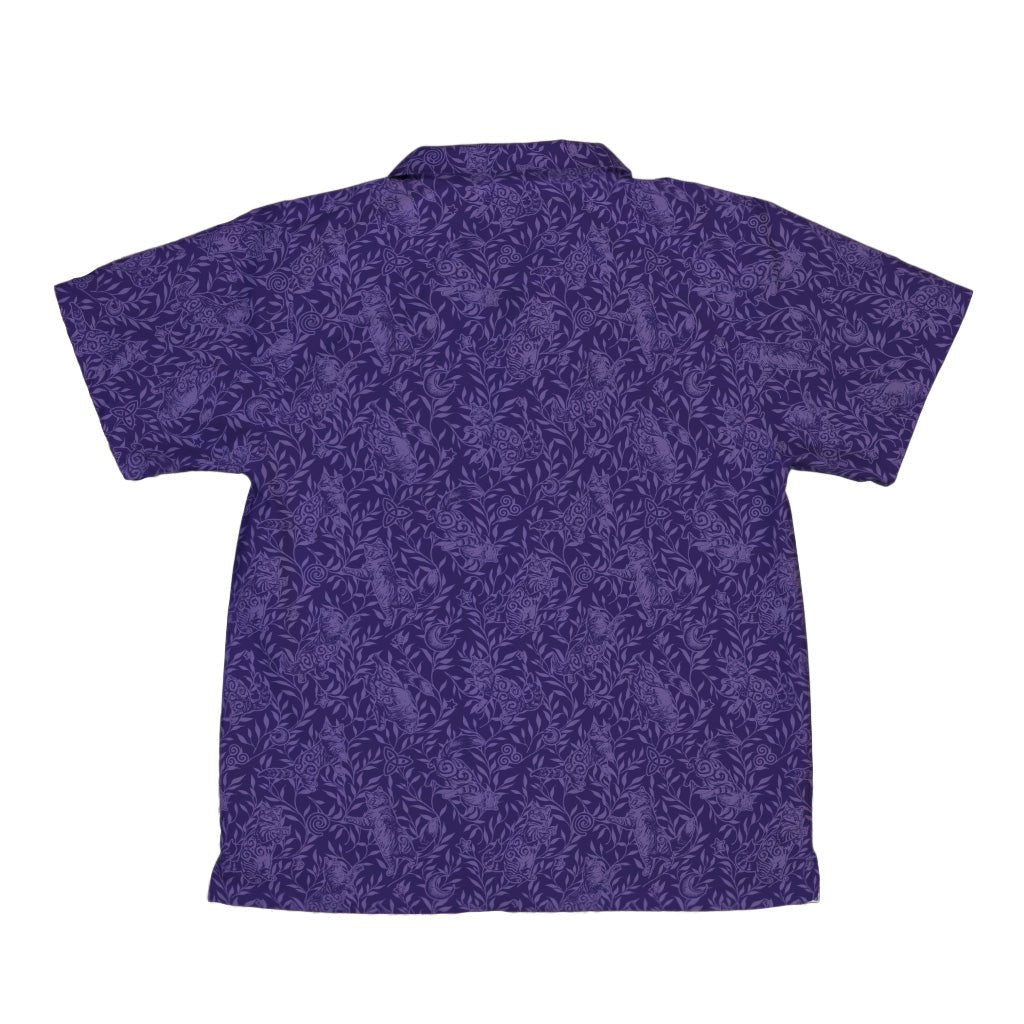 Hidden Garden Cats Lilac Youth Hawaiian Shirt 2