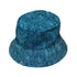 Hidden Garden Cats Teal Bucket Hat Gray Stitching