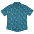 Hidden Garden Cats Teal Button Up Shirt Back