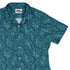 Hidden Garden Cats Teal Curvy Button Up Shirt womens top right