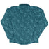Hidden Garden Cats Teal Long Sleeve Button Up Shirt back