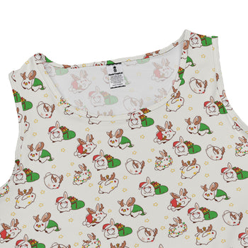 Holly Jolly Bunnies Dress Geek Nerd Christmas Print Design by Ardi Tong dnd & rpg print