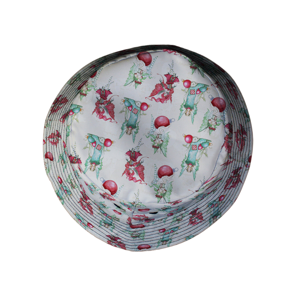 Holly Jolly Fairy Bucket Hat Top View