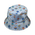 Hot Air Balloon Sky Bucket Hat Geek Nerd Design by Zirkus Design lx - B outer space & astronaut print
