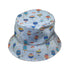 Hot Air Balloon Sky Bucket Hat Geek Nerd Design by Zirkus Design lx - B outer space & astronaut print