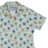 Hot Air Balloon Sky Curvy Button Up Shirt Geek Nerd Design by Zirkus Design outer space & astronaut print q225