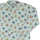 Hot Air Balloon Sky Long Sleeve Button Up Shirt Geek Nerd adult sizing Design by Zirkus Design FLOW DESC WRITING