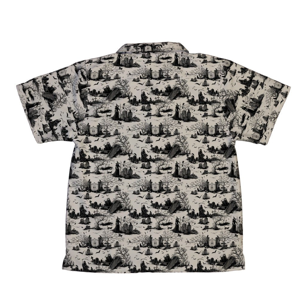 Huanted Graveyard Dark Youth Hawaiian Shirt Geek Nerd 0925 Design by Episodic Fantasy Prints