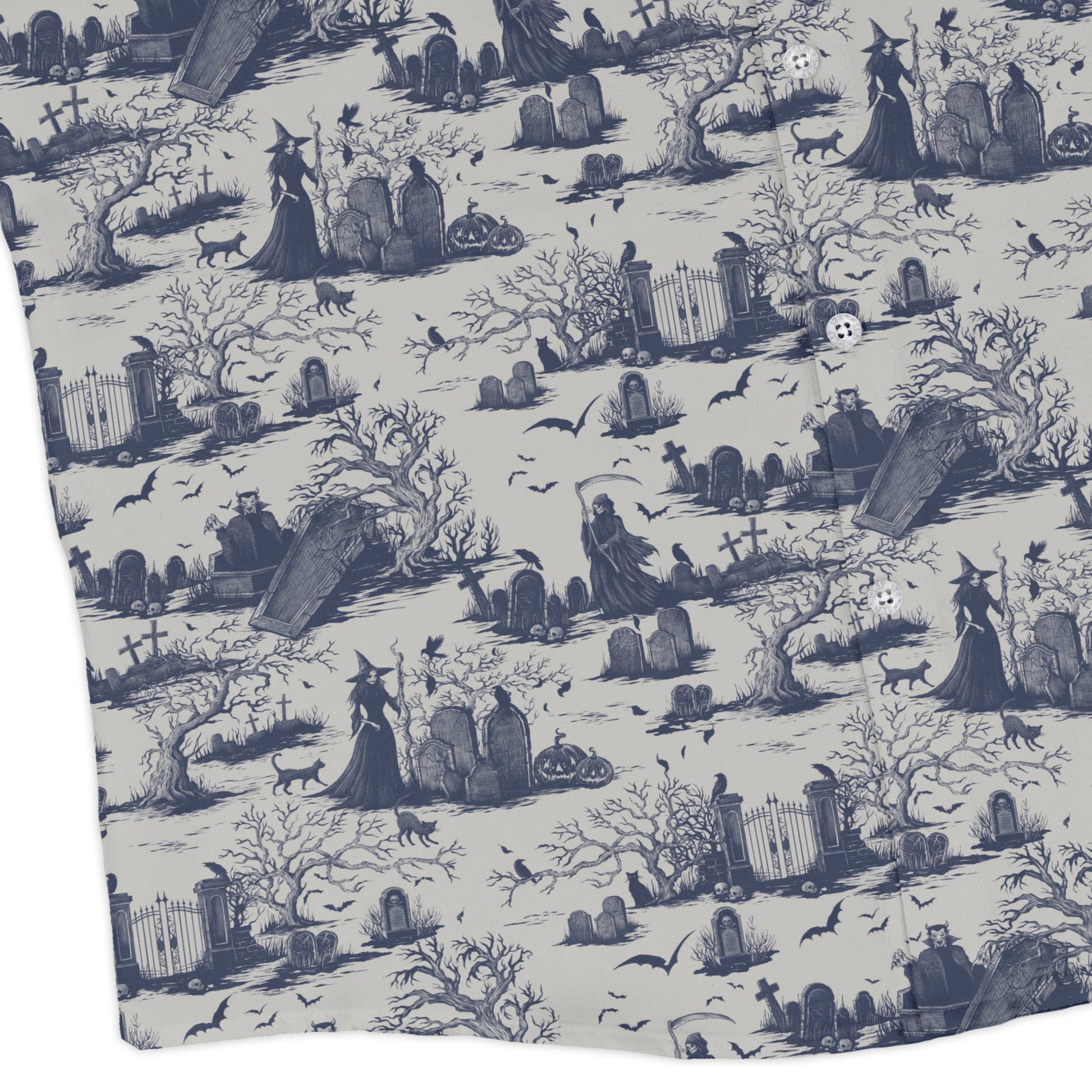 Huanted Graveyard Light Long Sleeve Button Up Shirt Geek Nerd 0925 adult sizing All Adult Button Up Shirts