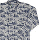 Huanted Graveyard Light Long Sleeve Button Up Shirt Geek Nerd 0925 adult sizing All Adult Button Up Shirts