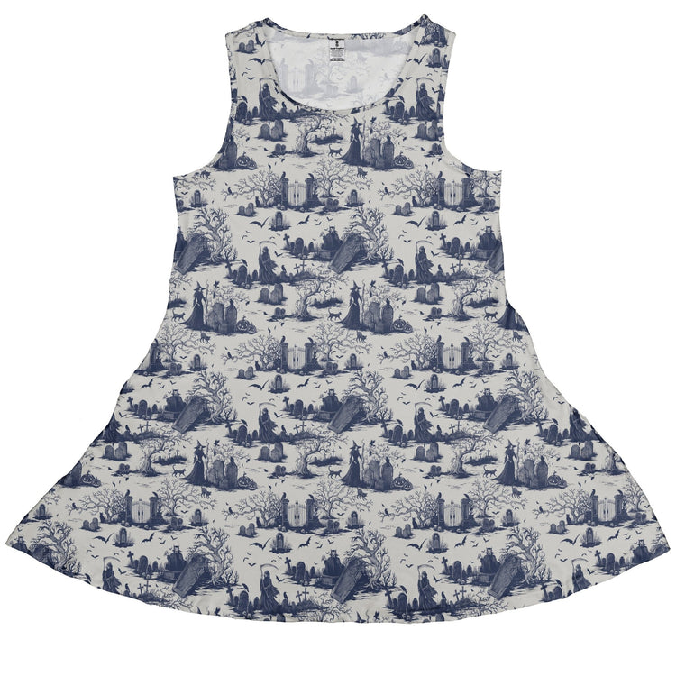 Huanted Graveyard Light Dress Geek Nerd 0925 Design by Episodic Fantasy Prints