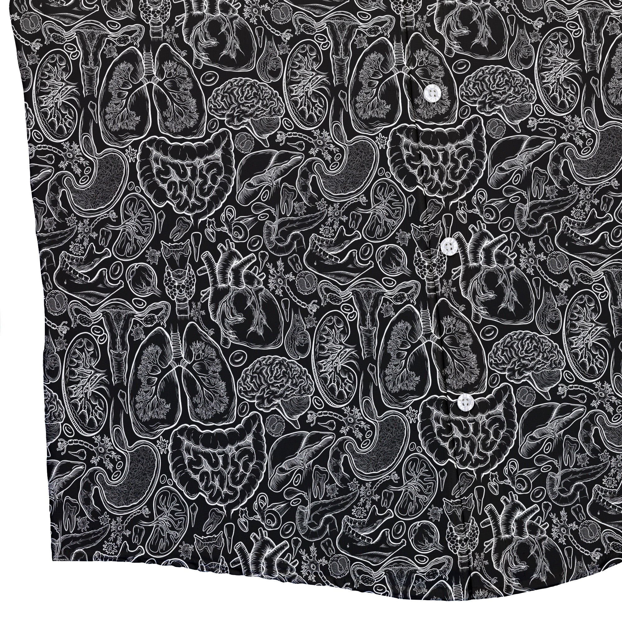 Human Anatomy Black Button Up Shirt 2