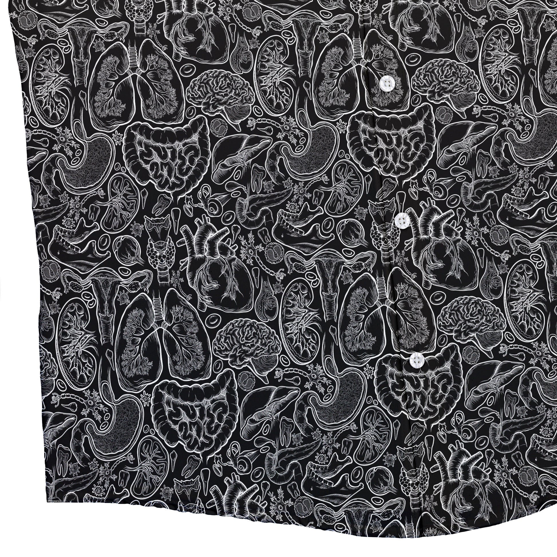 Human Anatomy Black Button Up Shirt 2